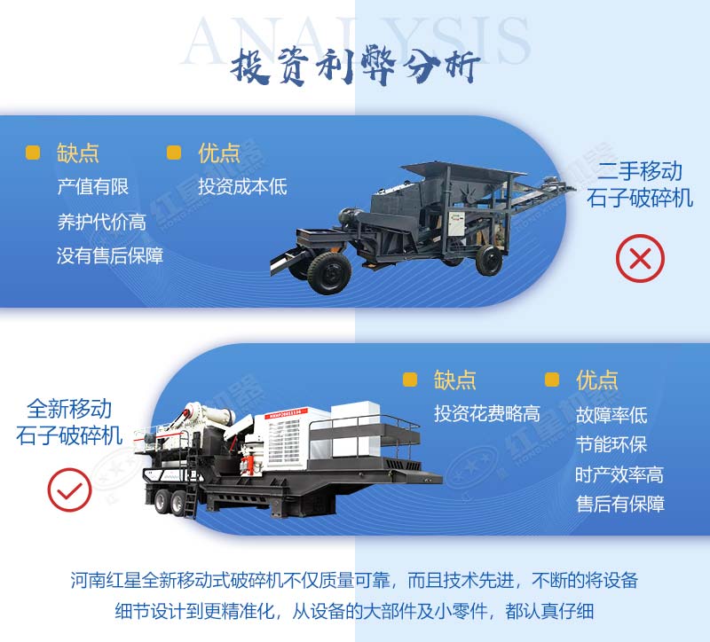 以二手移動碎石機為例，二手打石機不建議入手