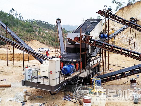 車載圓錐破碎機(jī)處理建筑垃圾