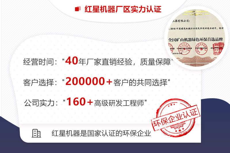 紅星是國家認(rèn)證的環(huán)保型機制砂設(shè)備企業(yè)，可助您順利投產(chǎn)